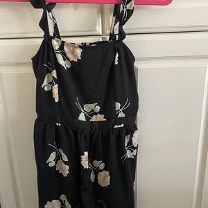 LUXE Black Floral Dress